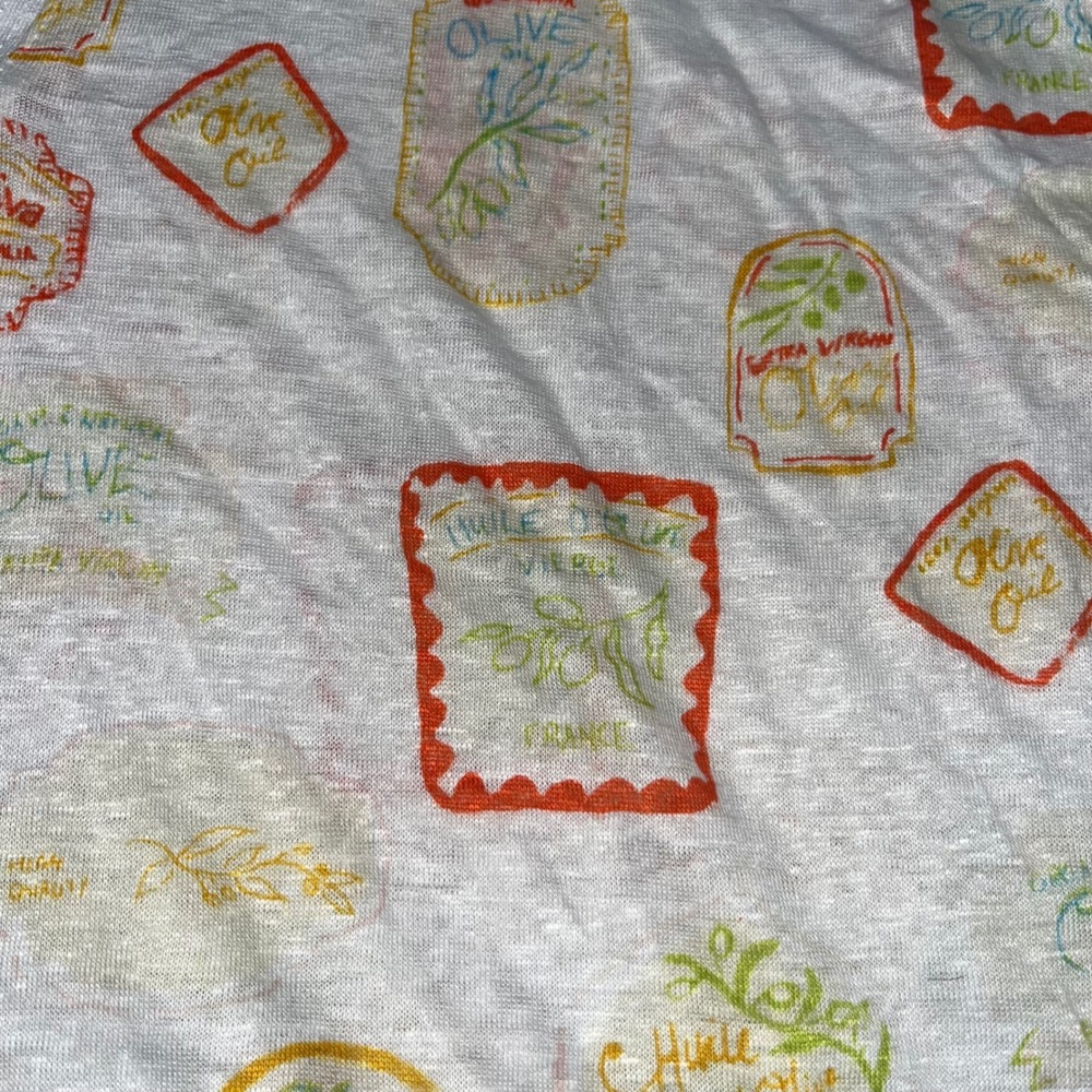 Cynthia Rowley Linen Sleeveless Top Olive Oil Print New with‎ Tags - Picture 7 of 7